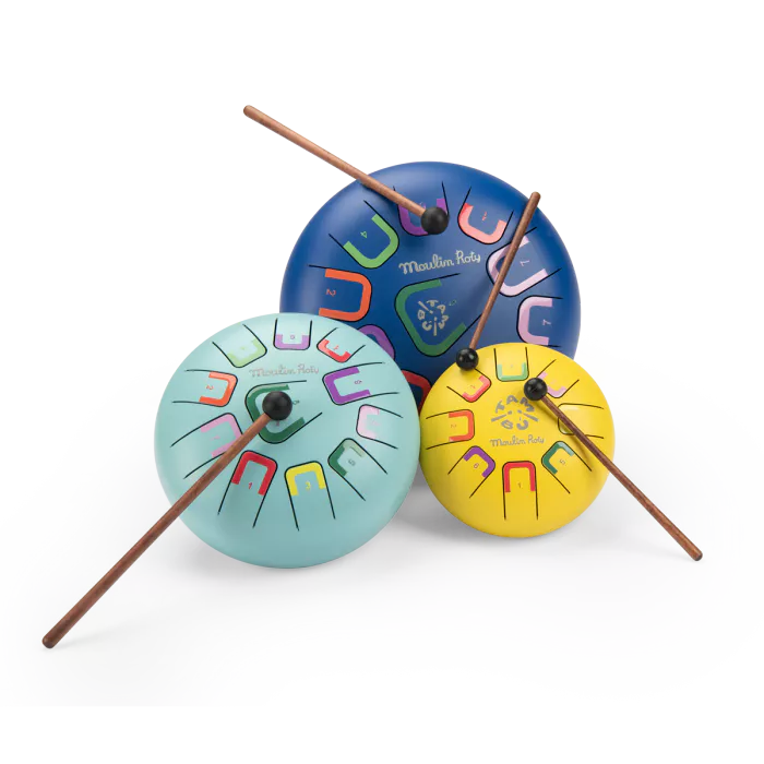 Tambor mediano de lengüetas Turquesa