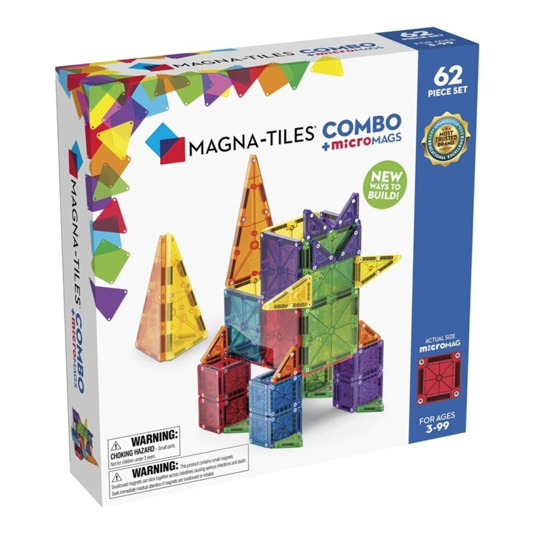 Magnatiles COMBO + microMAGS  62 piezas