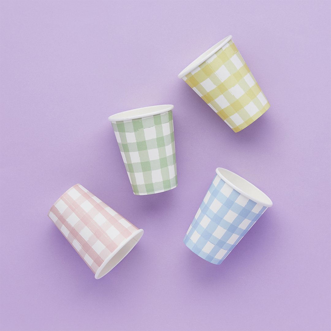 Vaso Vichy pastel / 8 uds.