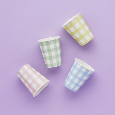 Vaso Vichy pastel / 8 uds.