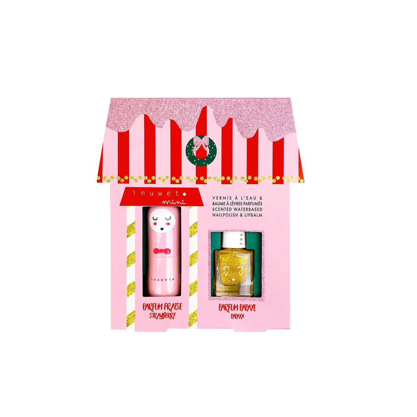Casa Juliette Navidad con Bálsamo labial y Esmalte de uñas