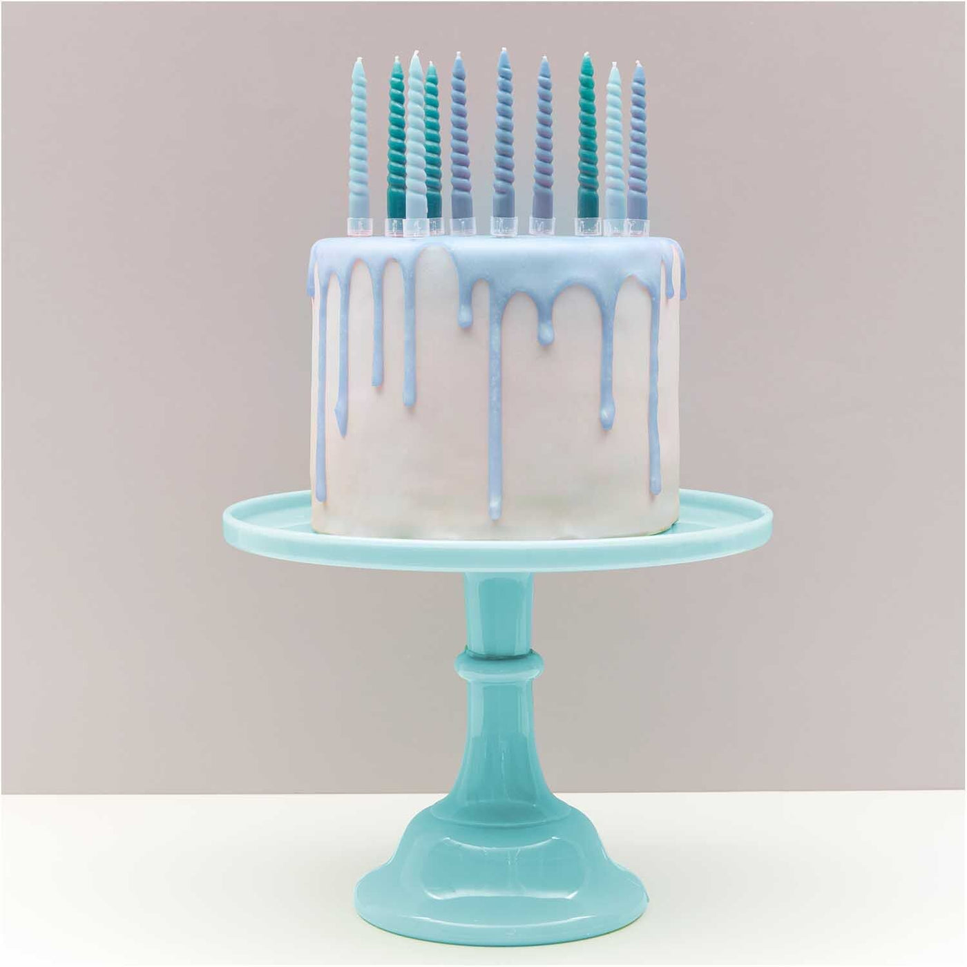 Mix velas espiral azul