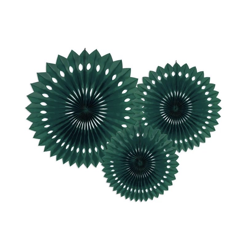 Dark green die-cut silk fan kit