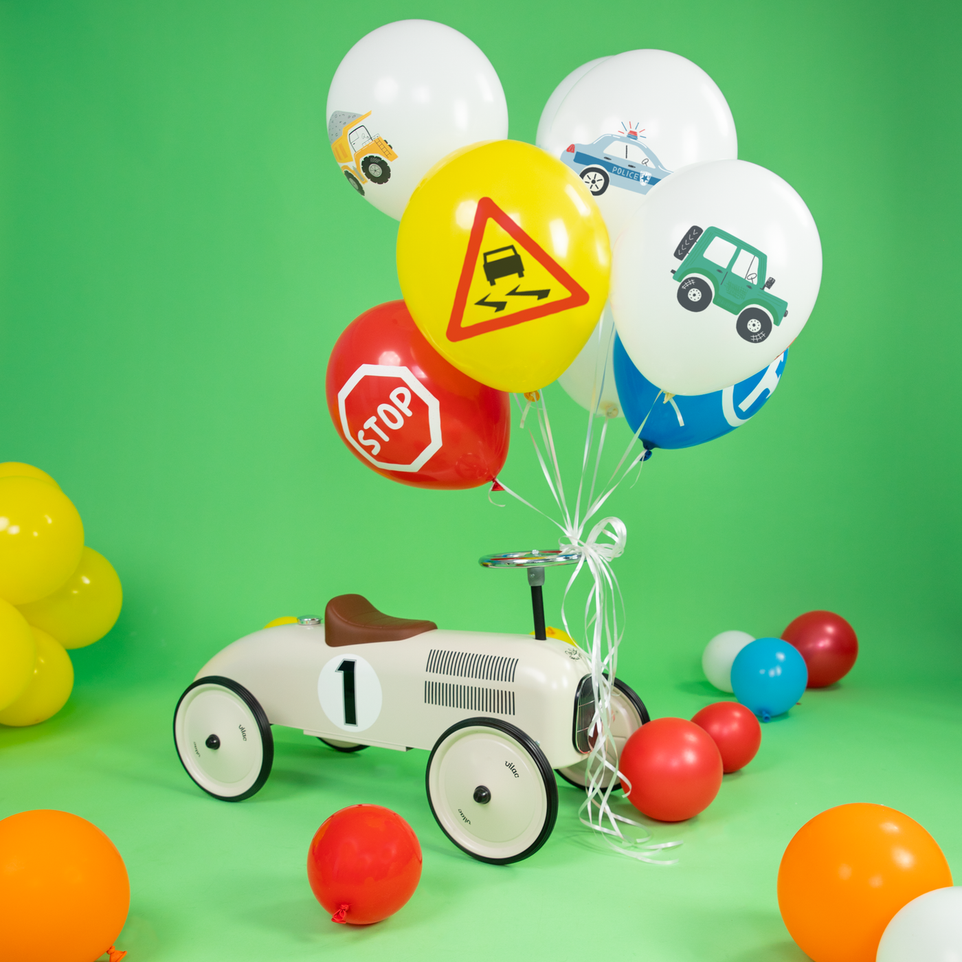 Mix globos ECO coches / 9 uds.