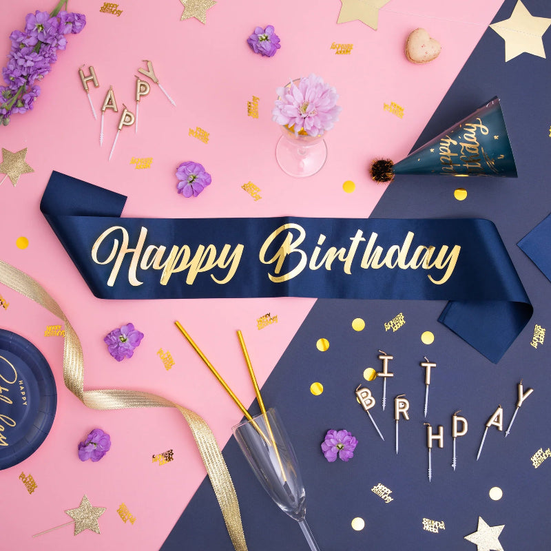 Blue Happy Birthday Band
