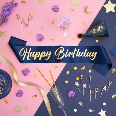 Blue Happy Birthday Band