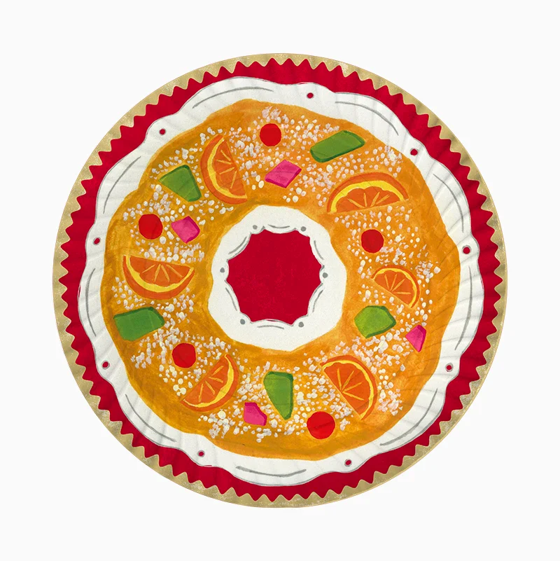 Round cardboard tray for King Cake / 2 units.