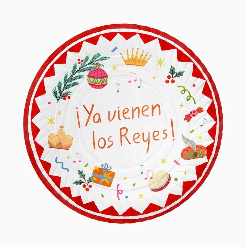 Round cardboard tray The Three Kings are coming / 2 pcs.