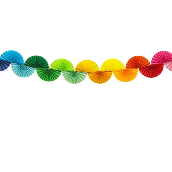Guirnalda abanicos multicolor