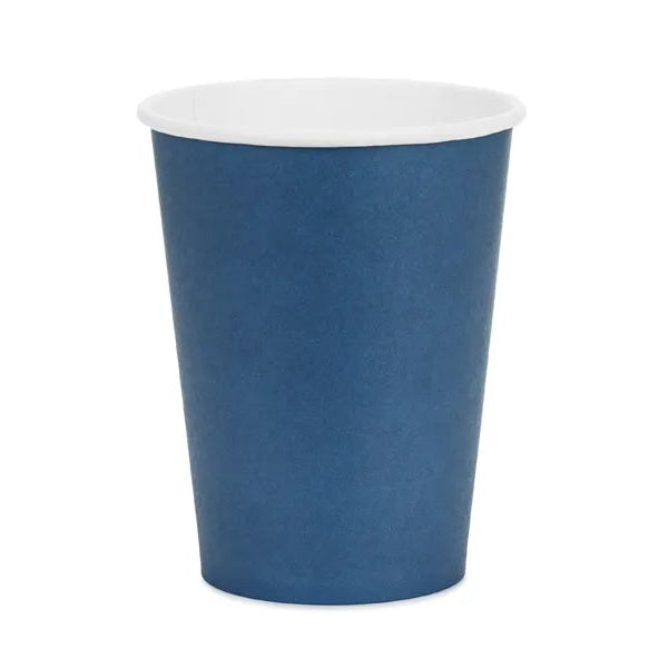 Copos de papel básico azul marinho / 6 unidades