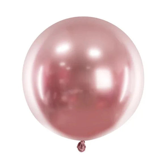 Chrome pink latex XL balloon