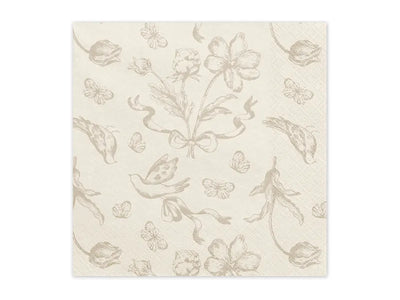 Servilleta estampado Flowers / 12 uds.
