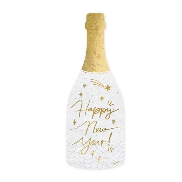 Servilletas botella Happy New Year / 20 uds.