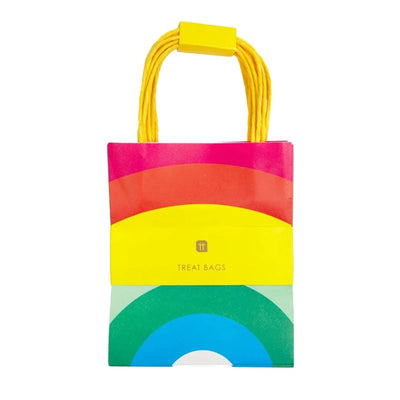 Multicolored rainbow paper bags / 8 units.