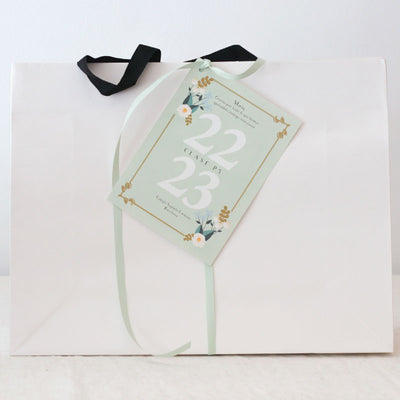 Bag with personalized card