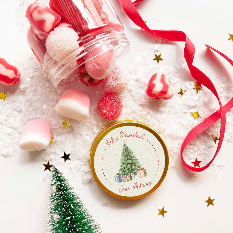 Personalized Petit Nöel Christmas Tree candy jar