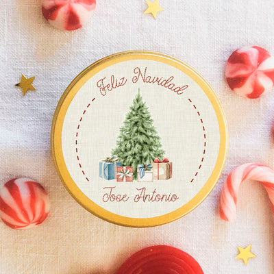 Personalized Petit Nöel Christmas Tree candy jar