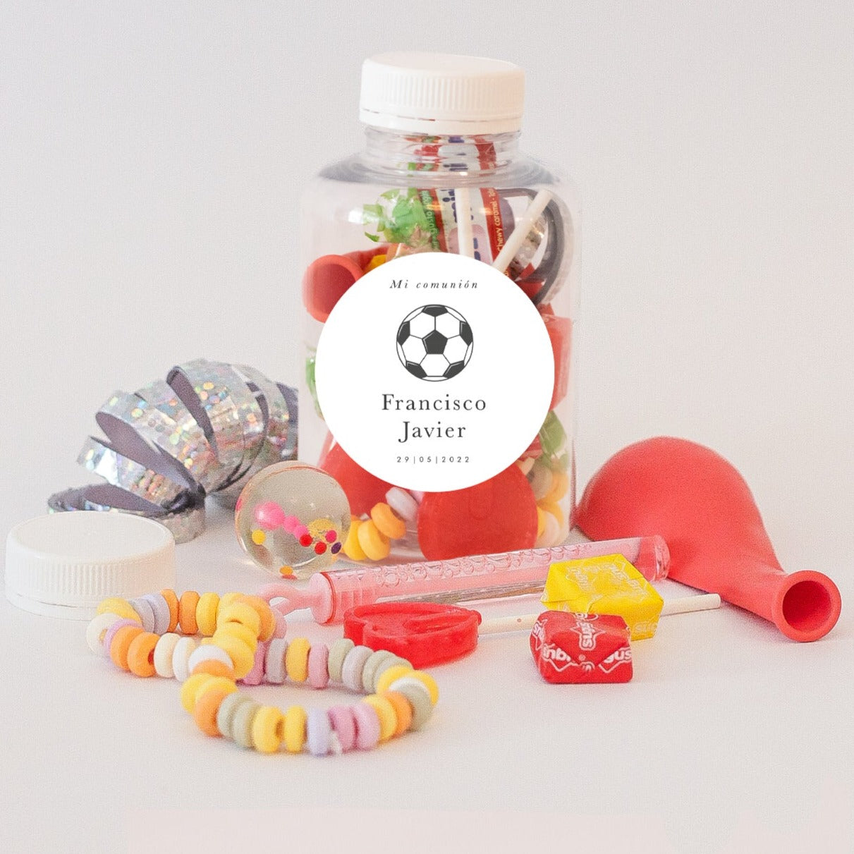 Soccer party surprise pill box / 6 u.