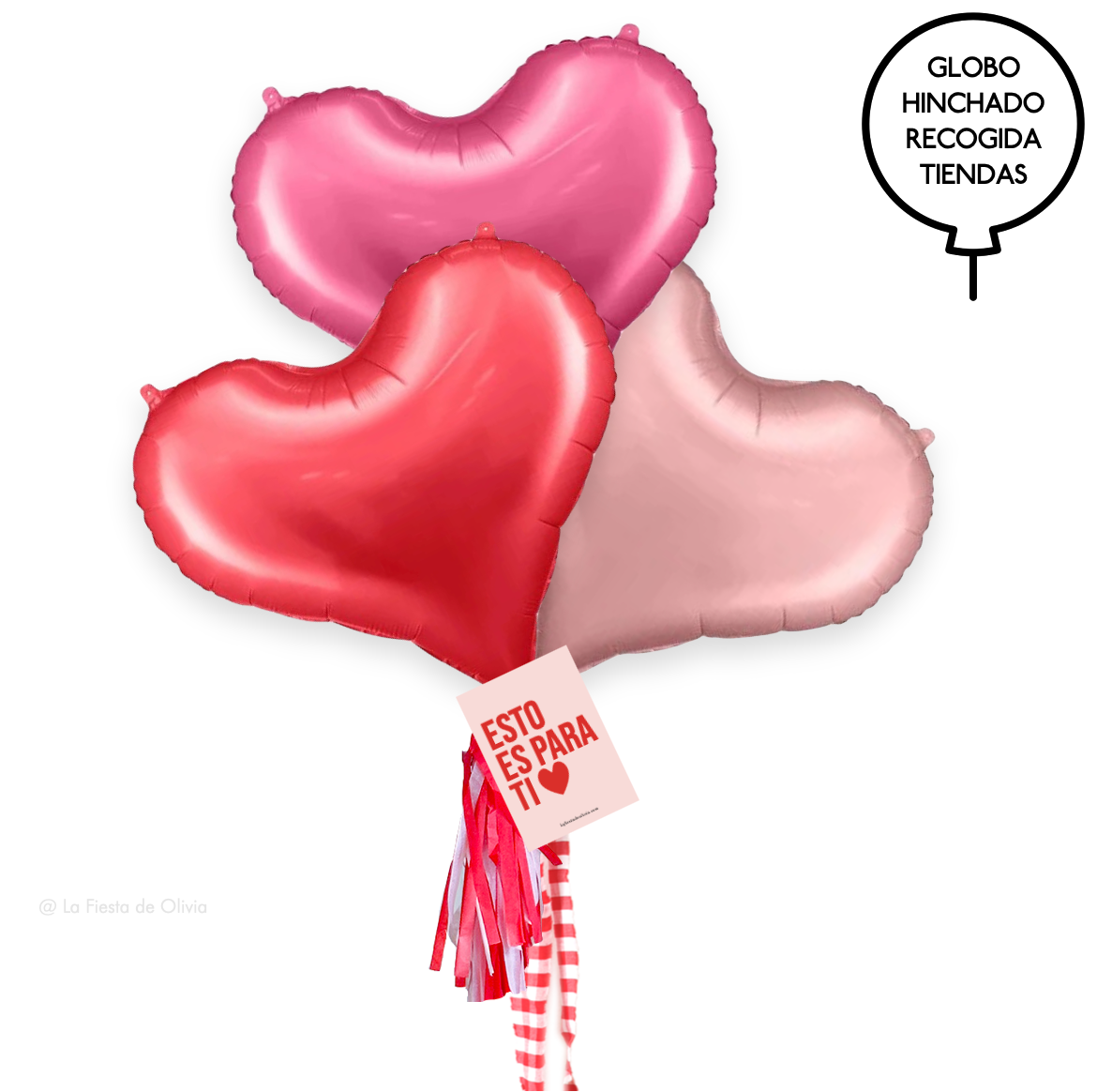 Bouquet globos corazón XL hinchado
