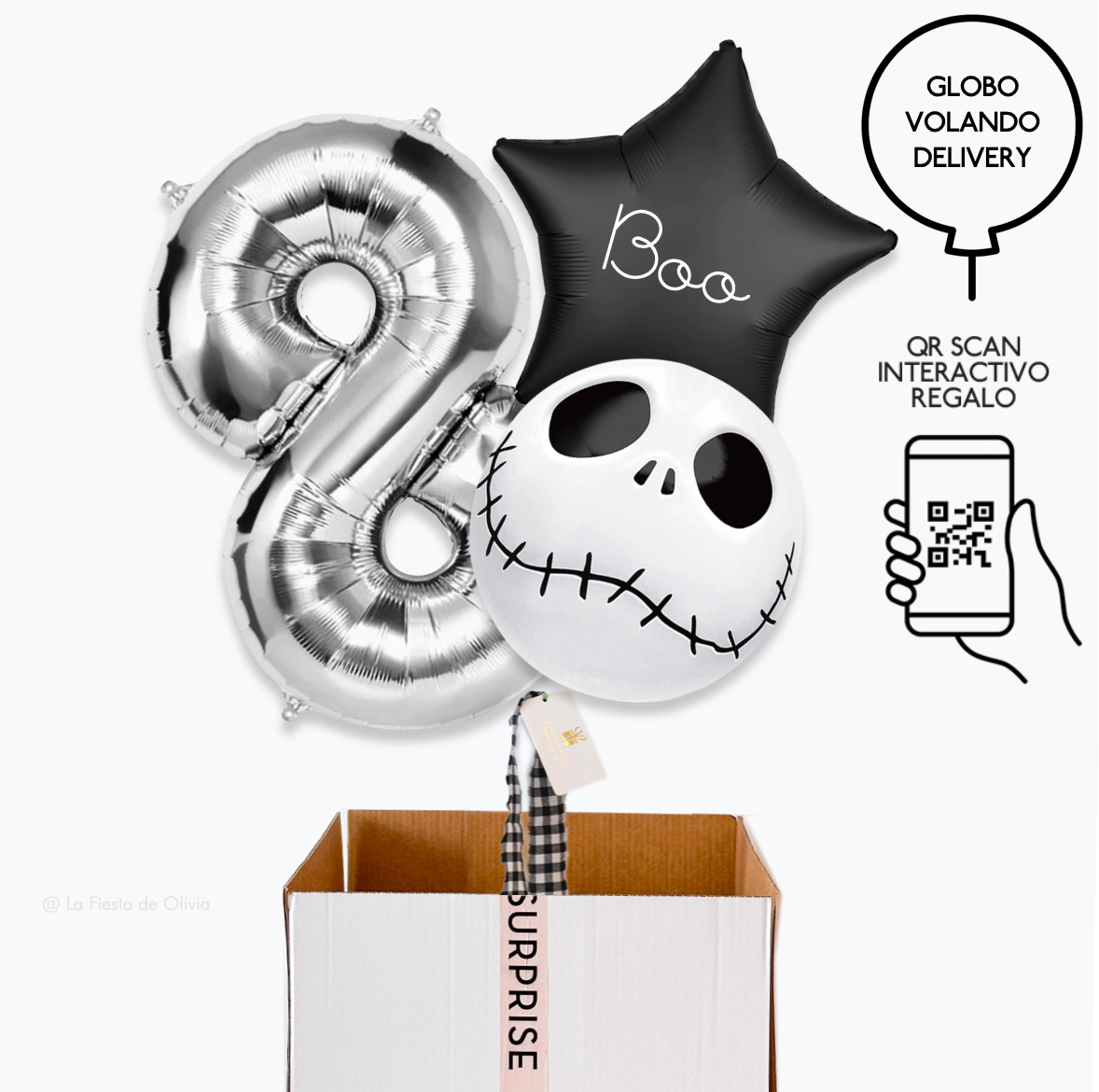 Buquê de balões inflados de aniversário Halloween