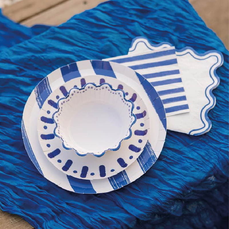Bol rayas azul