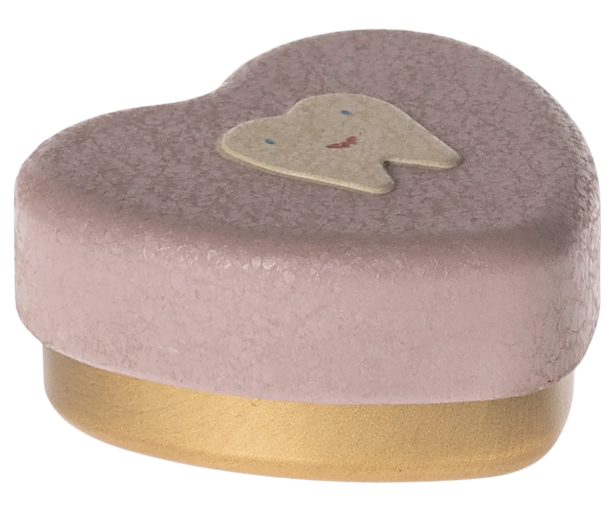 Ratoncito Pérez tooth box in old pink and gold