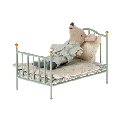 Mouse mint Maileg miniature bed