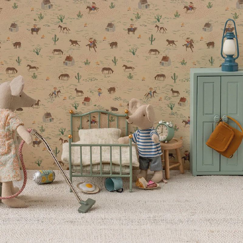 Cama individual vintage en miniatura Mouse mint Maileg