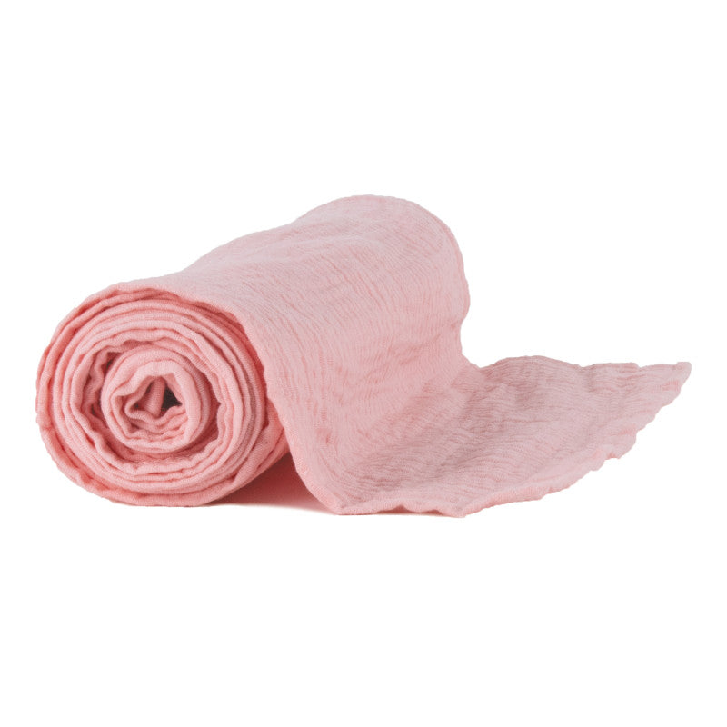 Pink cotton table runner