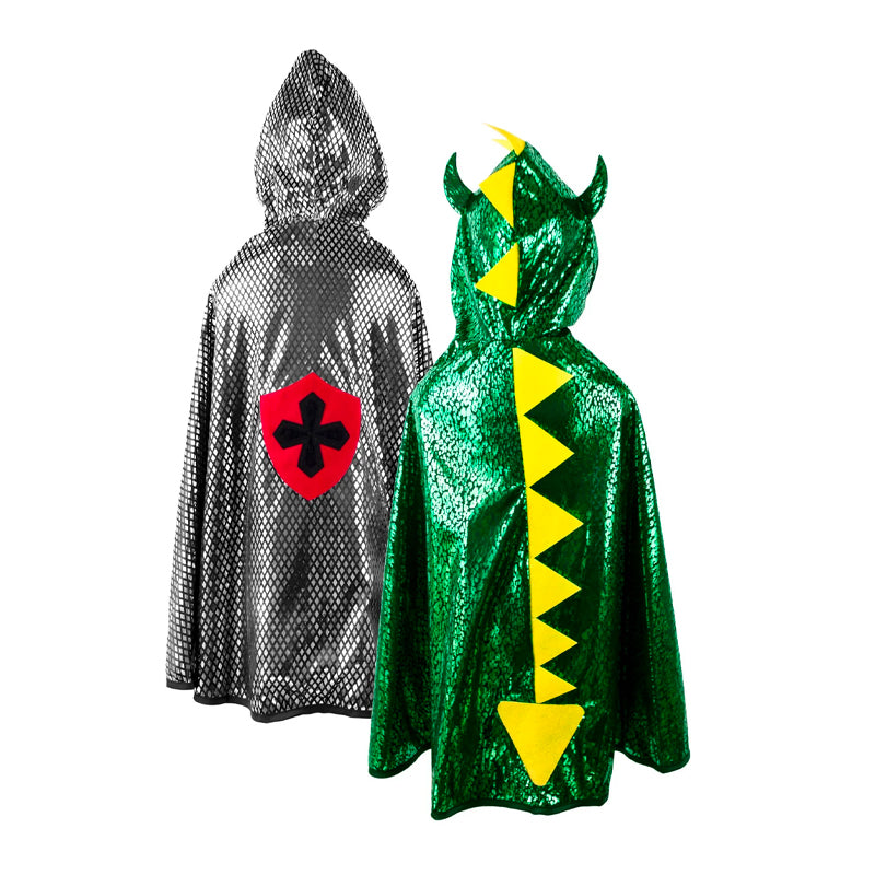 Knight and dragon reversible cape costume