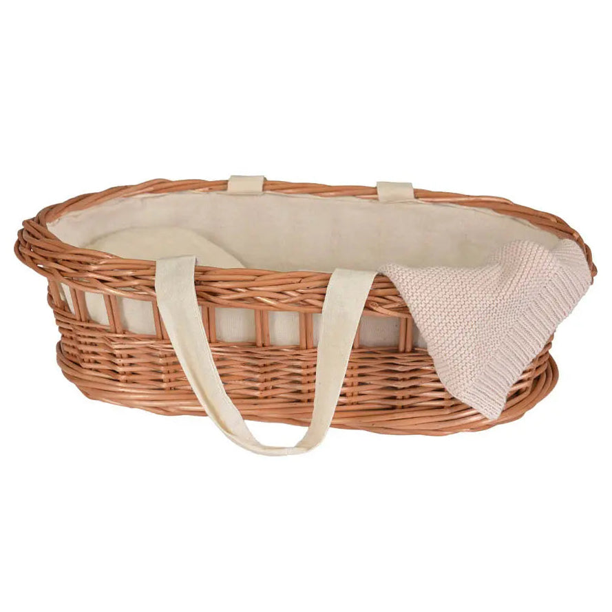 Mini rattan cradle for Minikane Janelle dolls