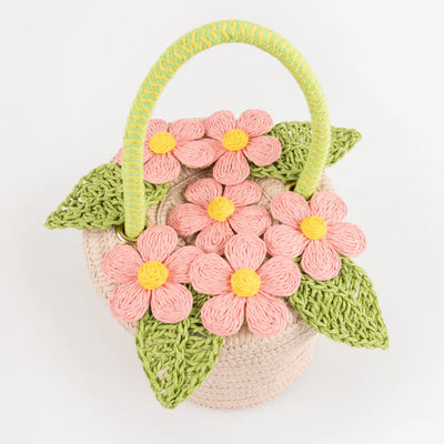 Bolso cesta de flores