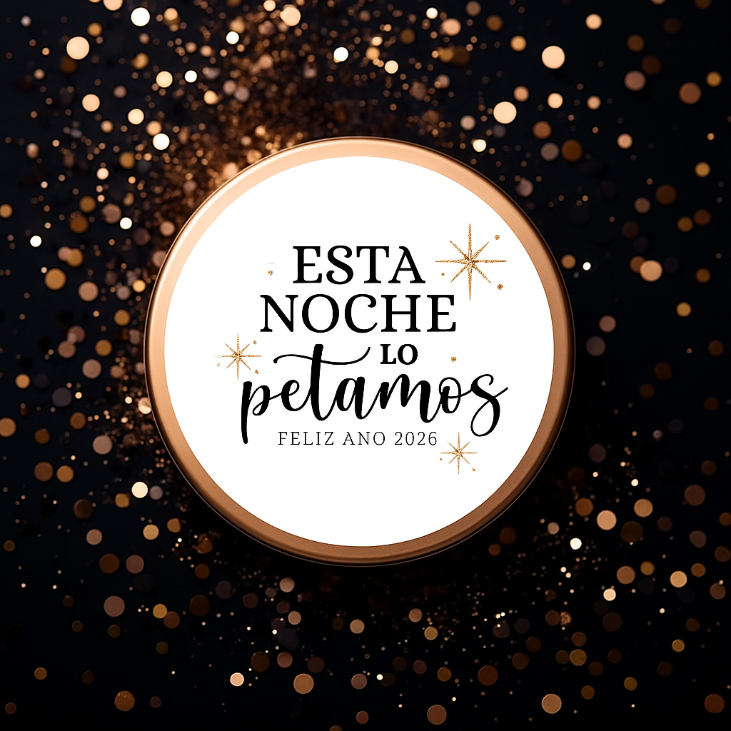 Bote golosinas nochevieja 2026 "Esta noche lo petamos"
