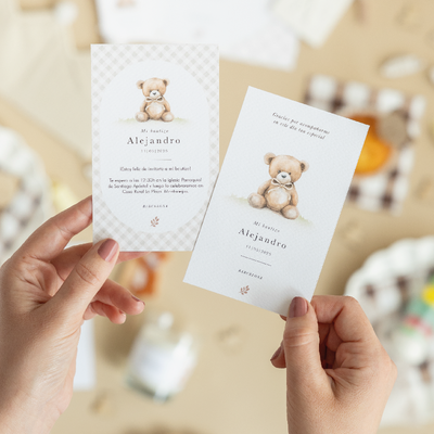 Invitaciones personalizadas Teddy