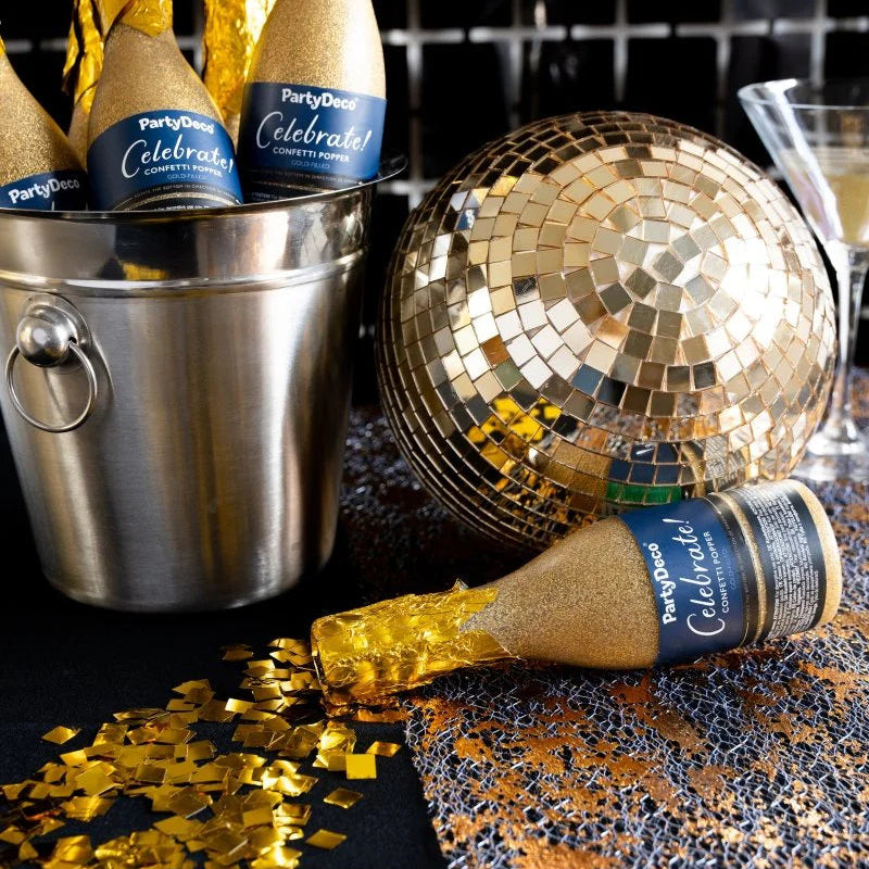 Champagne gold confetti cannon