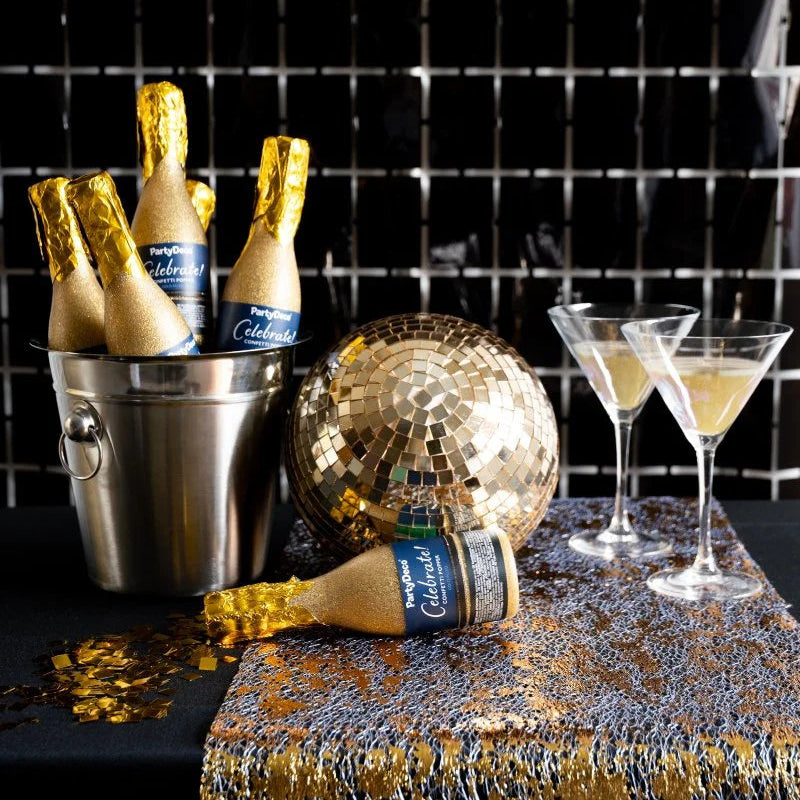 Champagne gold confetti cannon