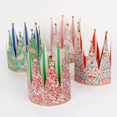 Coronas altas Liberty London con estrellas