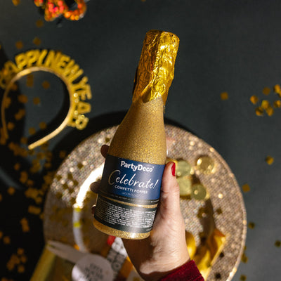 Kit cotillón 2 pers. Nochevieja dorado PREMIUM