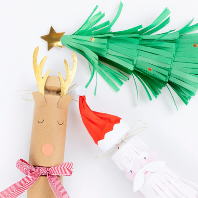 Crackers Papá Noel, Árbol y Reno
