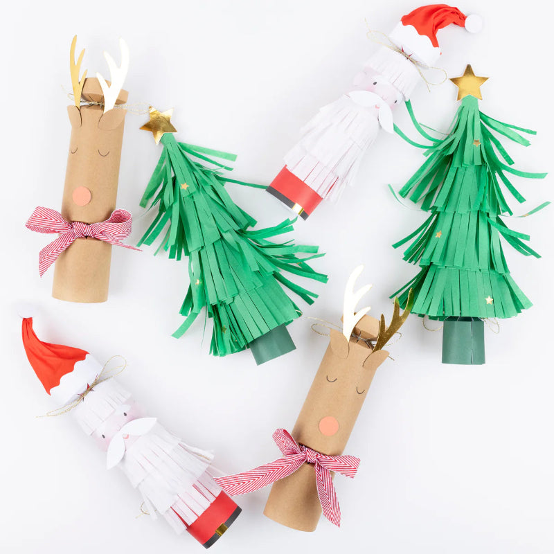 Crackers Papá Noel, Árbol y Reno