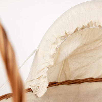 Mini rattan cradle for Minikane Janelle dolls