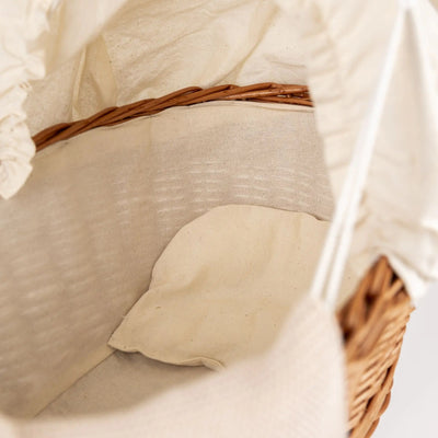 Mini rattan cradle for Minikane Janelle dolls