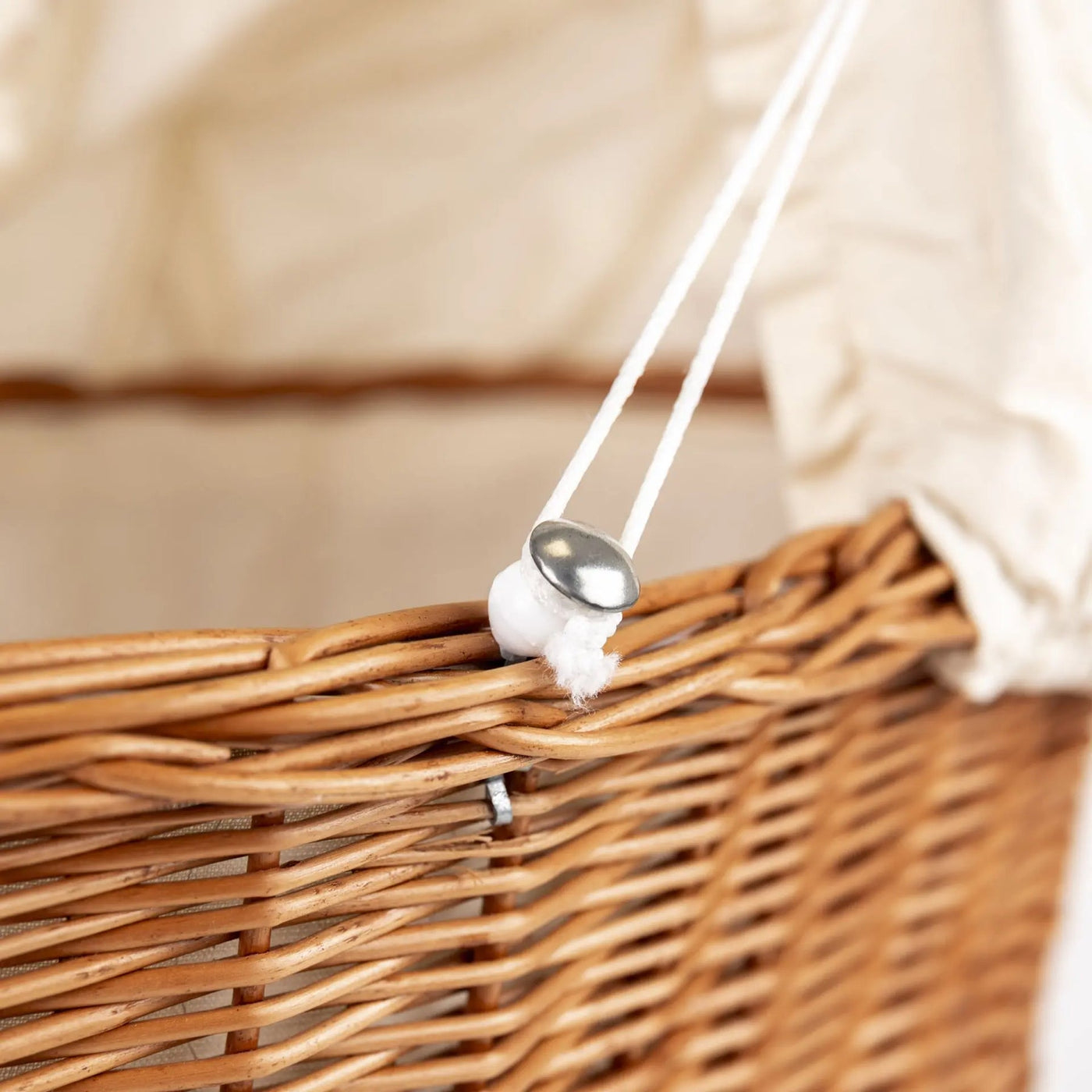 Mini rattan cradle for Minikane Janelle dolls