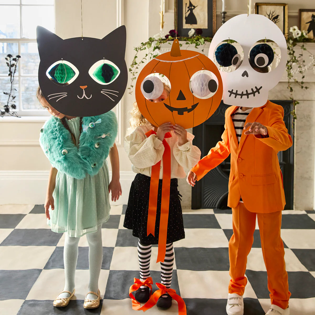 Happy Halloween Heads Decoration Kit / 3 pcs.