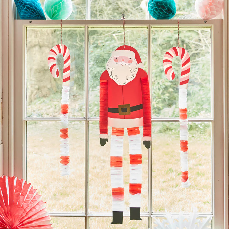Decorações de pernas longas do Pai Natal