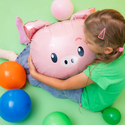 Pig Face Foil Balloon
