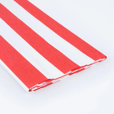 Red Stripe Paper Tablecloth