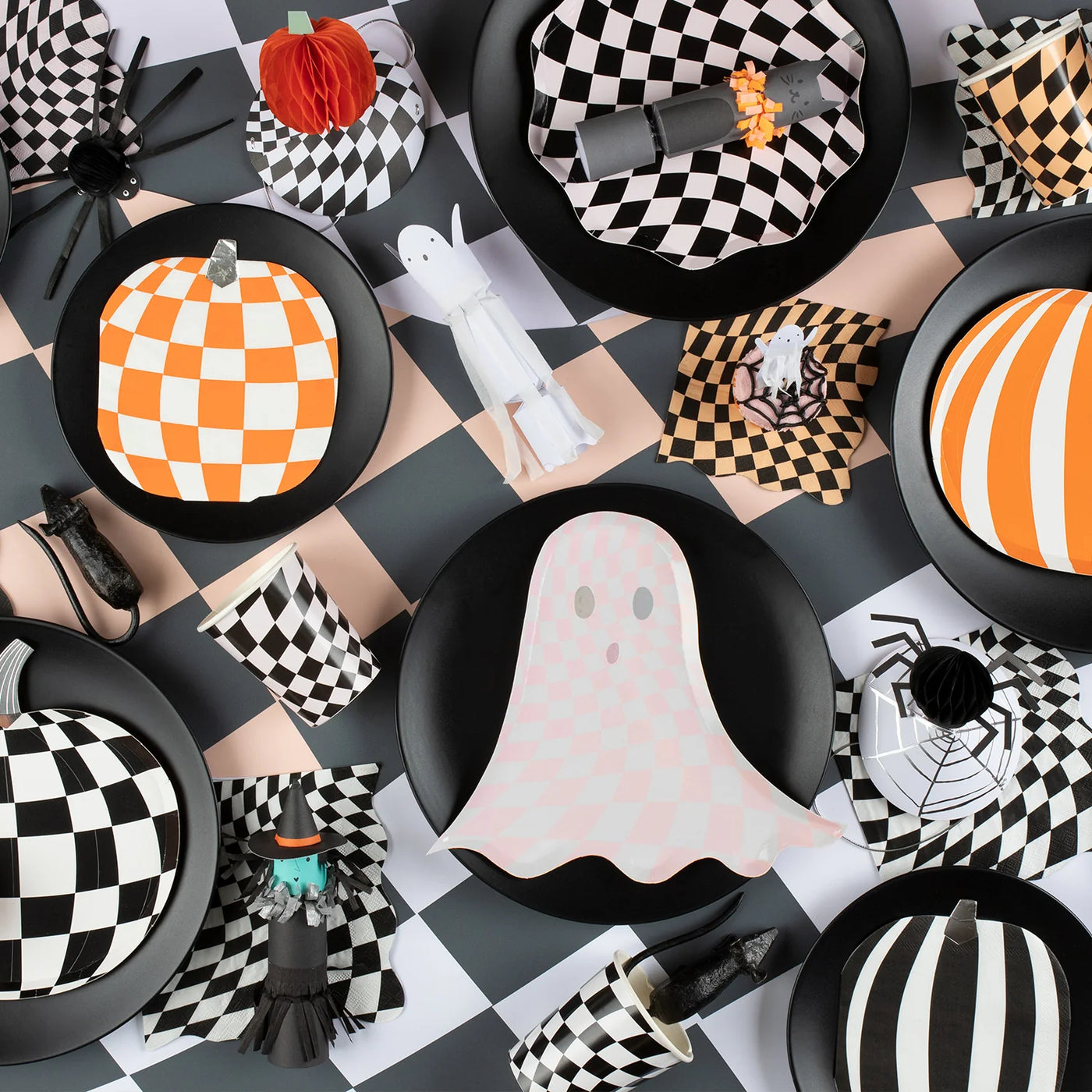 Halloween pumpkin printed plate / 8 pcs.