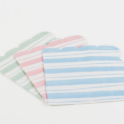 Striped mix pastel napkin / 16 pcs.