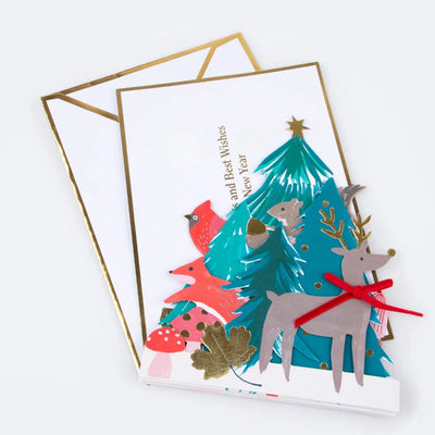 Tarjeta Navidad Winter Woodland Pop-Up